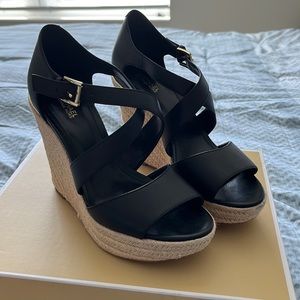 Michael Kors Abbot Wedge Sandal Black